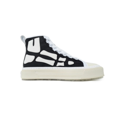 AMIRI Sneakers  High-top Canvas Sneakers Black And White 02