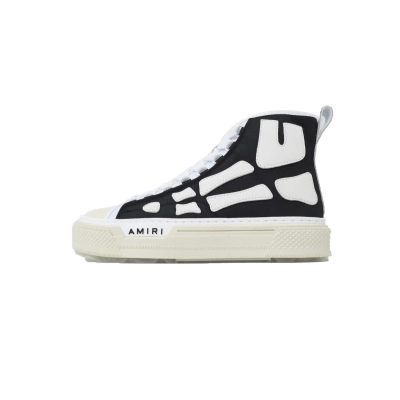 AMIRI Sneakers  High-top Canvas Sneakers Black And White 01