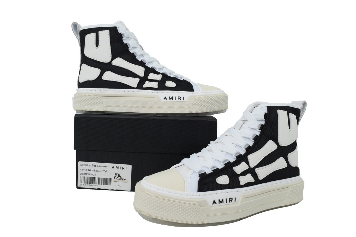 AMIRI Sneakers  High-top Canvas Sneakers Black And White