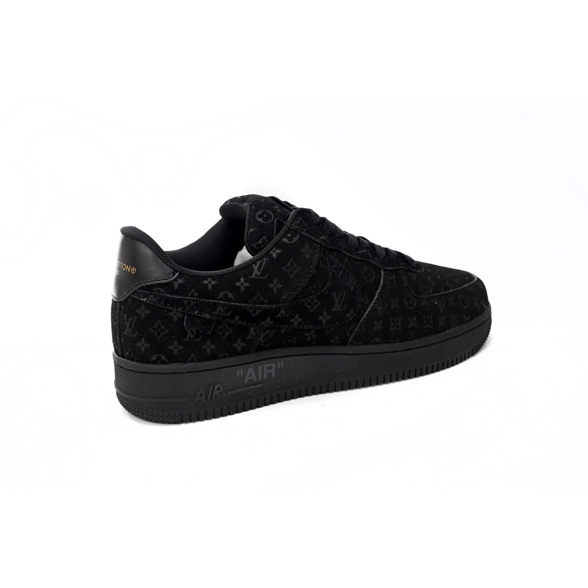 Louis Vuitton x Nike Air Force 1 Low All Black 1A9VD7