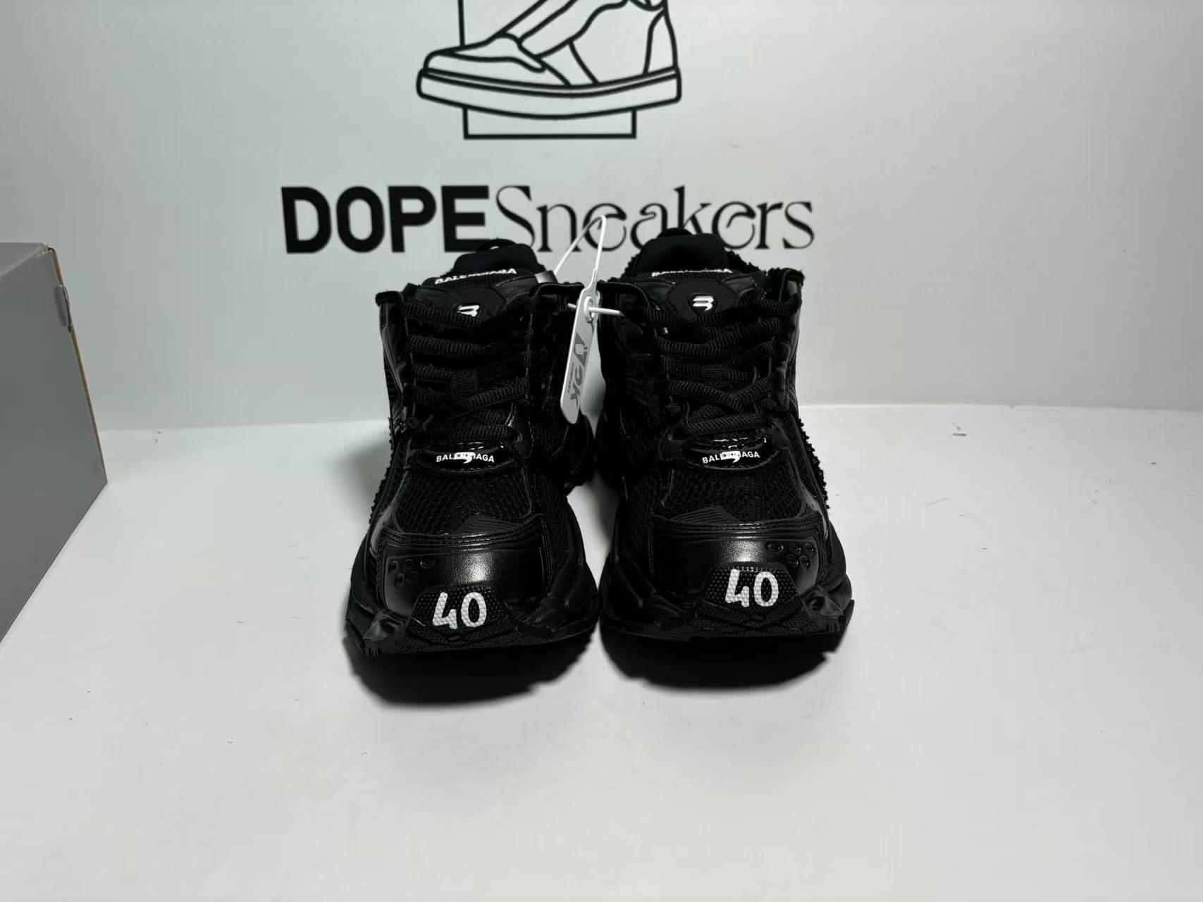 Balenciaga MEN'S RUNNER LED SNEAKER IN BLACK