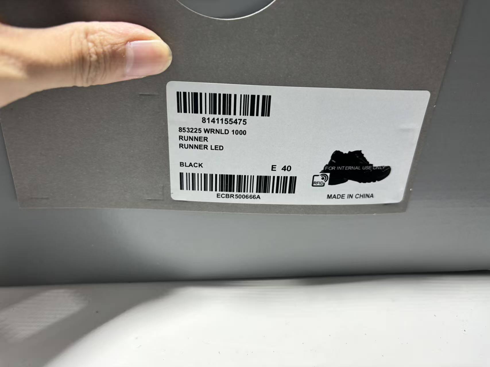Balenciaga MEN'S RUNNER LED SNEAKER IN BLACK