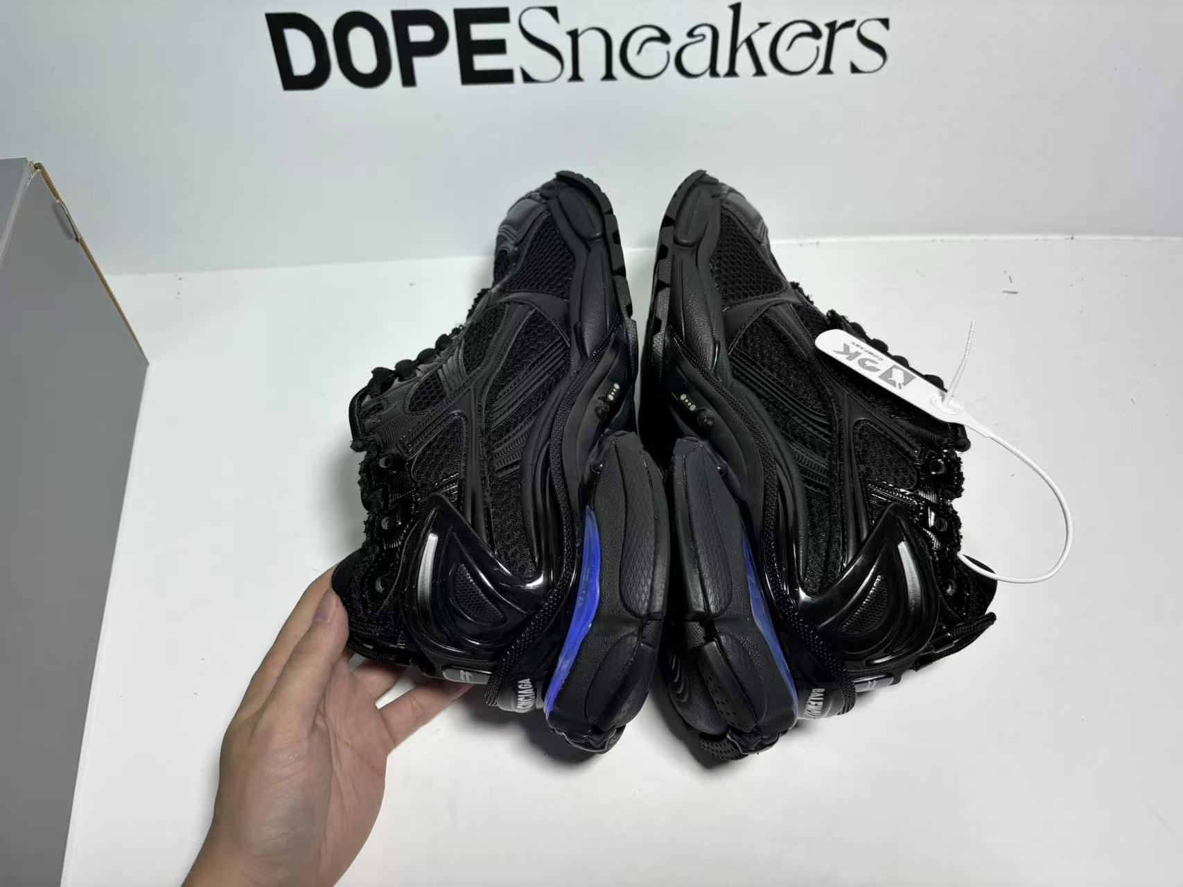 Balenciaga MEN'S RUNNER LED SNEAKER IN BLACK