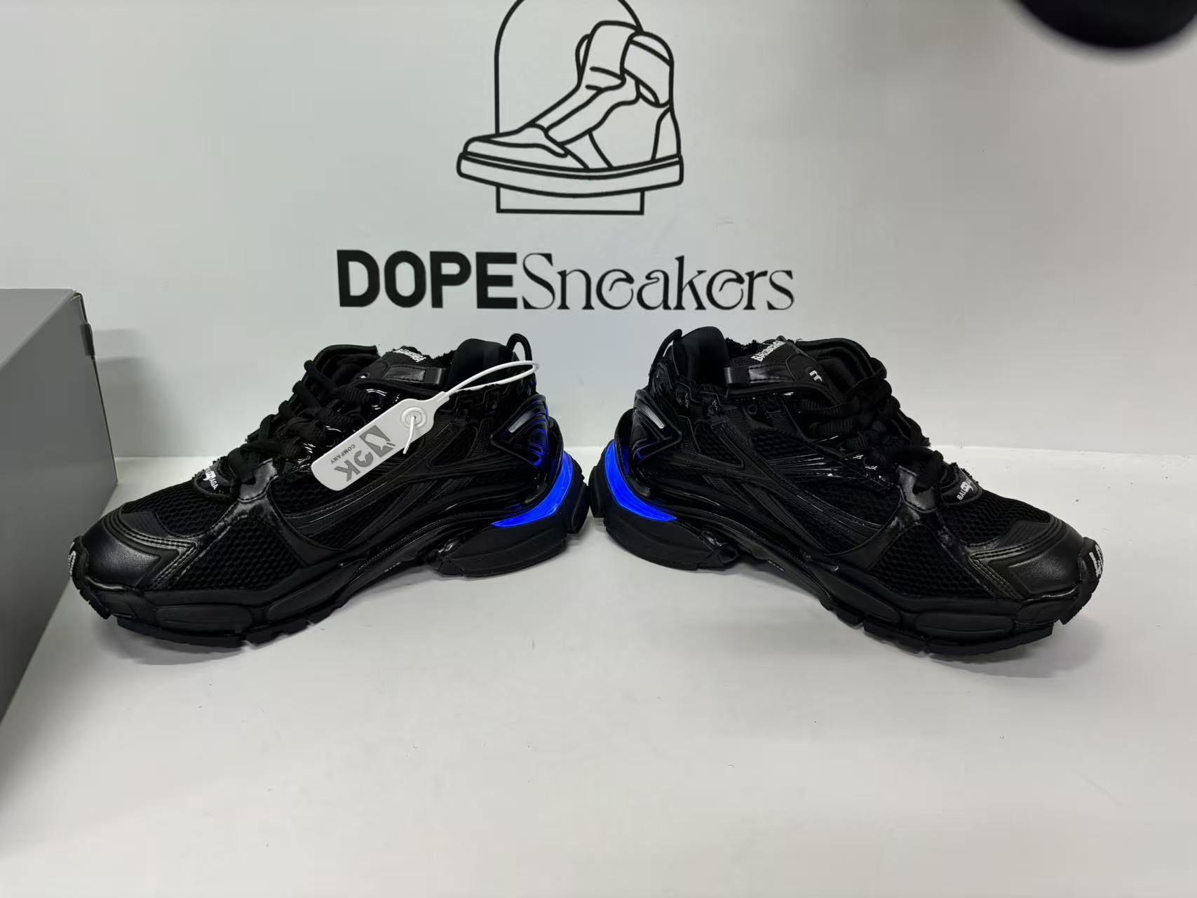 Balenciaga MEN'S RUNNER LED SNEAKER IN BLACK
