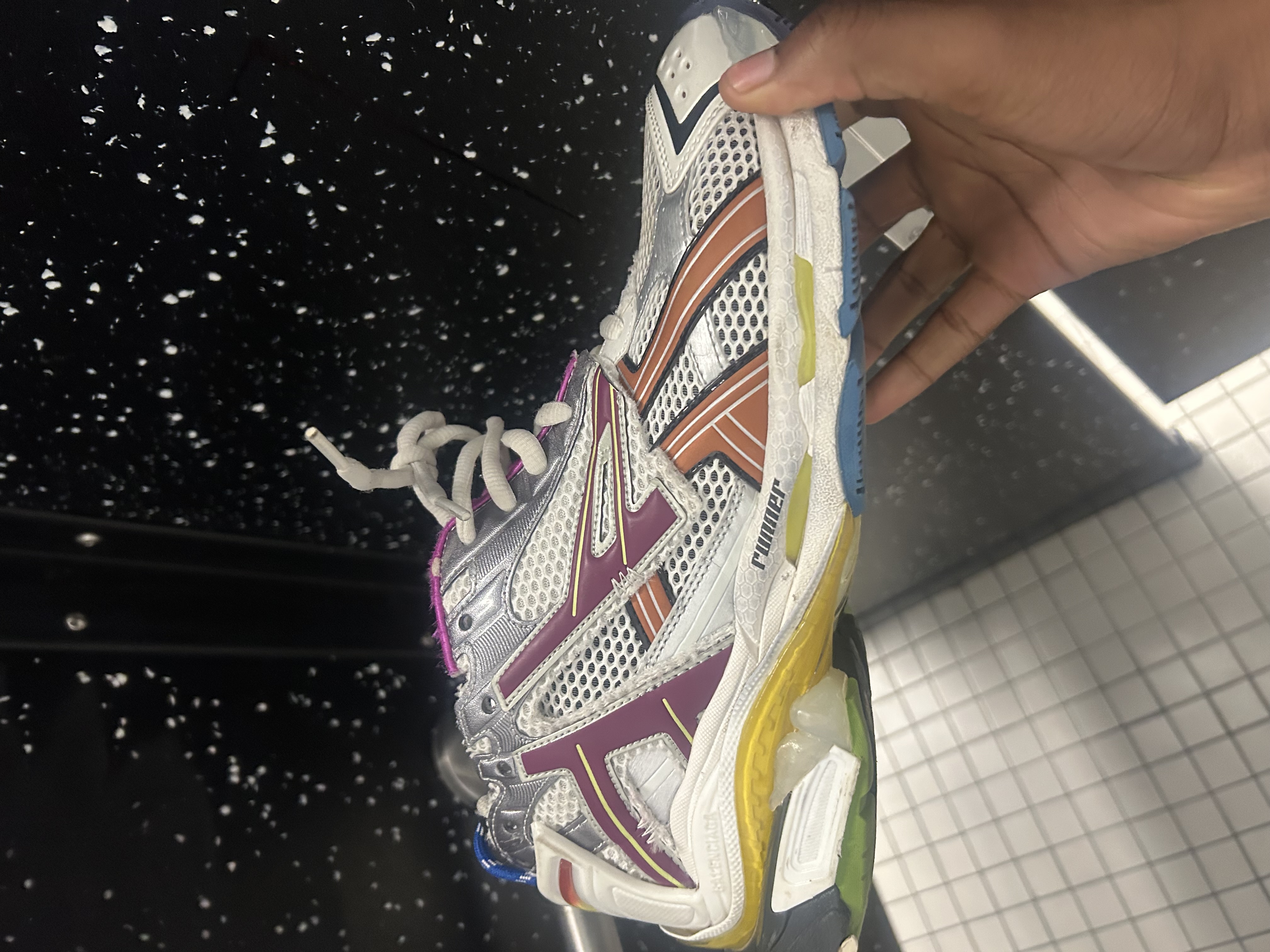Balenciaga Runner Silver Purple Reps review Kozy