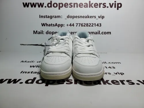 OFF-WHITE Out Of Office OOO Low Tops For Walking White Black Quality Control Photo