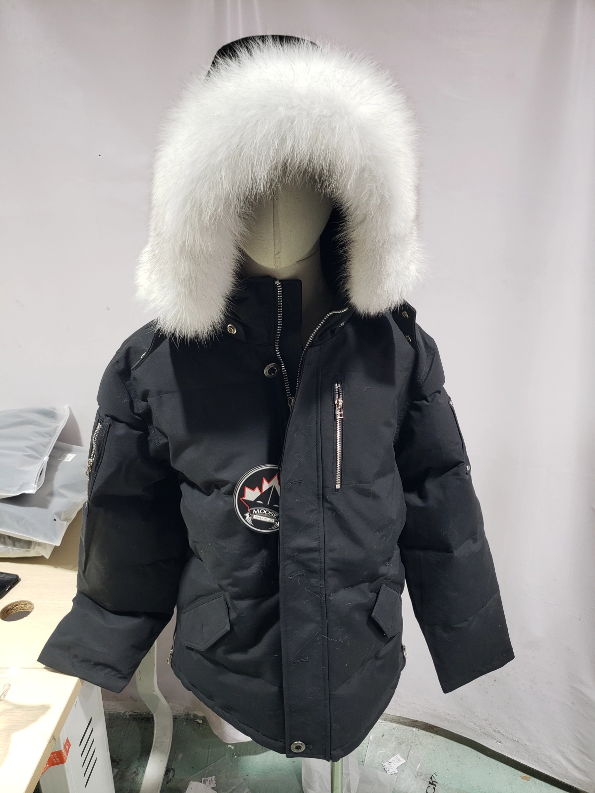 Moose Knuckles Original 3Q Fur White QC