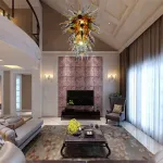 Large Chandeliers For High Ceilings Chihuly Style Chandelier (Multi Colors)