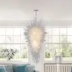 Large Chandeliers For High Ceilings Chihuly Style Chandelier (White) 