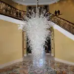 Large Chandeliers For High Ceilings Chihuly Style Chandelier (White) 