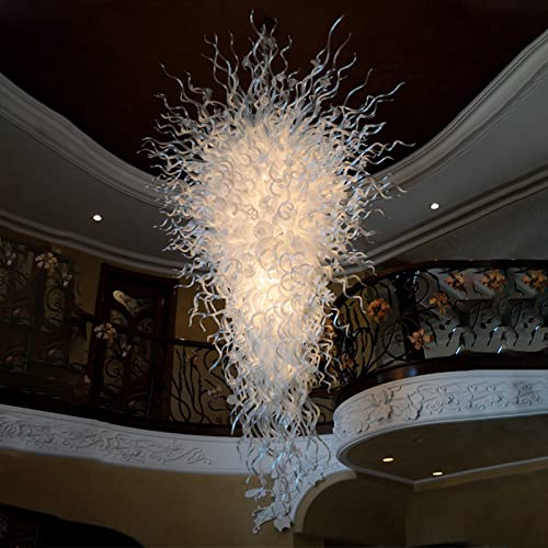 Large Chandeliers For High Ceilings Chihuly Style Chandelier (White) 
