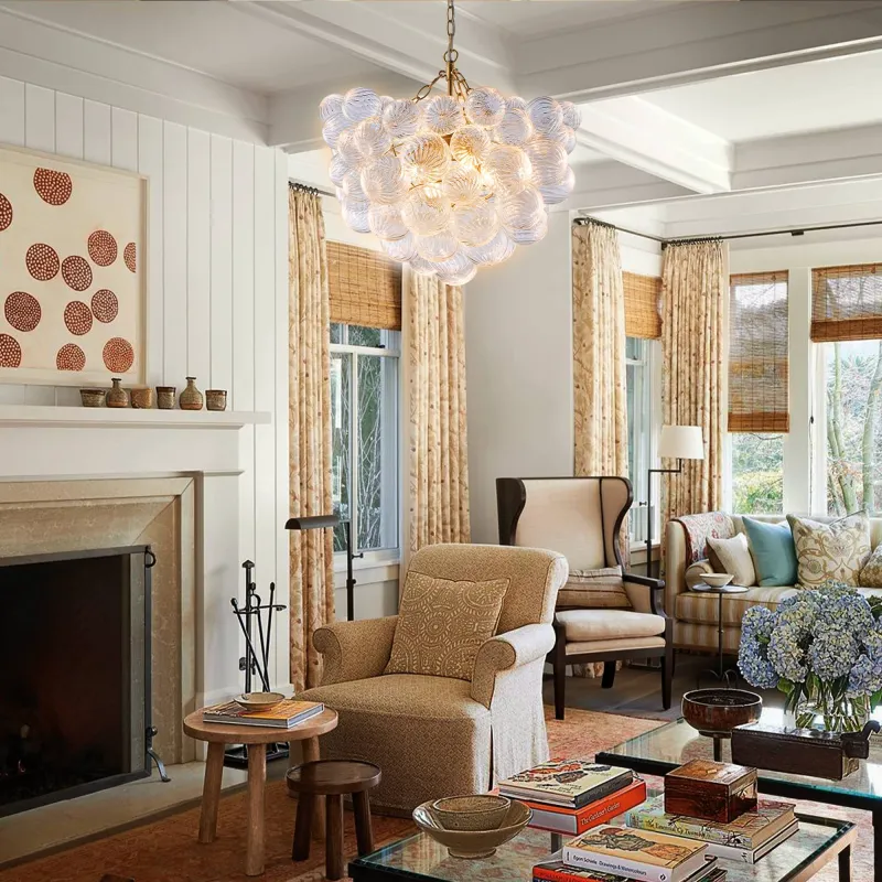 Bubble Glass Ceiling Light Talia Style Small Size
