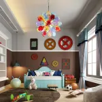 Blown Glass Bubbles Chandelier Multi Colors Glass