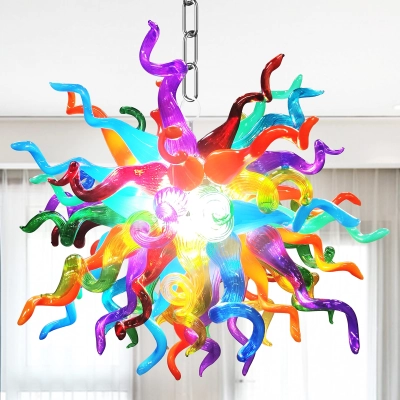 Chihuly Style Chandelier Murano Glass Light Pendant (Multi Colors) 01
