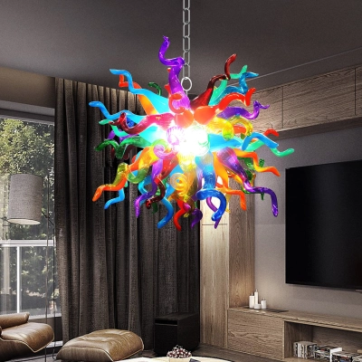 Chihuly Style Chandelier Murano Glass Light Pendant (Multi Colors) 02