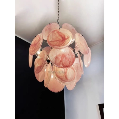Blown Glass Lamps Murano Style Murano Glass Pink  02