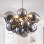 Modern Bubbles Chandelier smoked glass Balls
