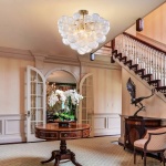 Bubble Glass Ceiling Light Talia Style Brass Finish