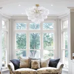 Bubble Glass Ceiling Light Talia Style Brass Finish