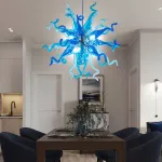Chihuly Style Chandeliers Sputnik Pendant Light (Light Azure And Blue )