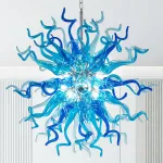 Chihuly Style Chandeliers Sputnik Pendant Light (Light Azure And Blue )