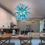 Chihuly Style Chandeliers Sputnik Pendant Light (Light Azure And Blue )