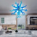 Chihuly Style Chandeliers Sputnik Pendant Light (Light Azure And Blue )