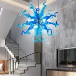 Chihuly Style Chandeliers Sputnik Pendant Light (Light Azure And Blue )
