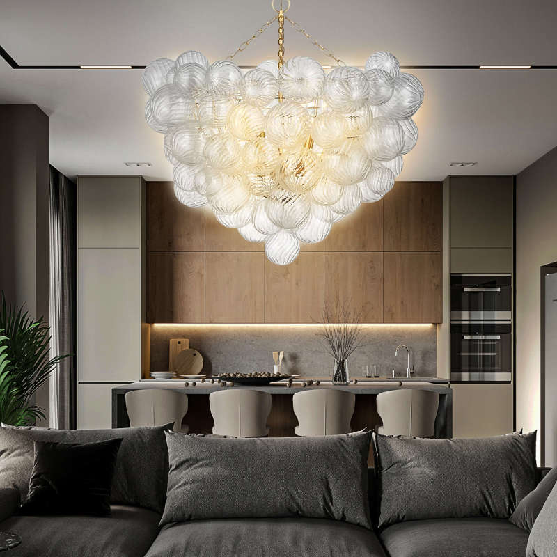 Modern Bubbles Chandelier Blown Glass Chandelier