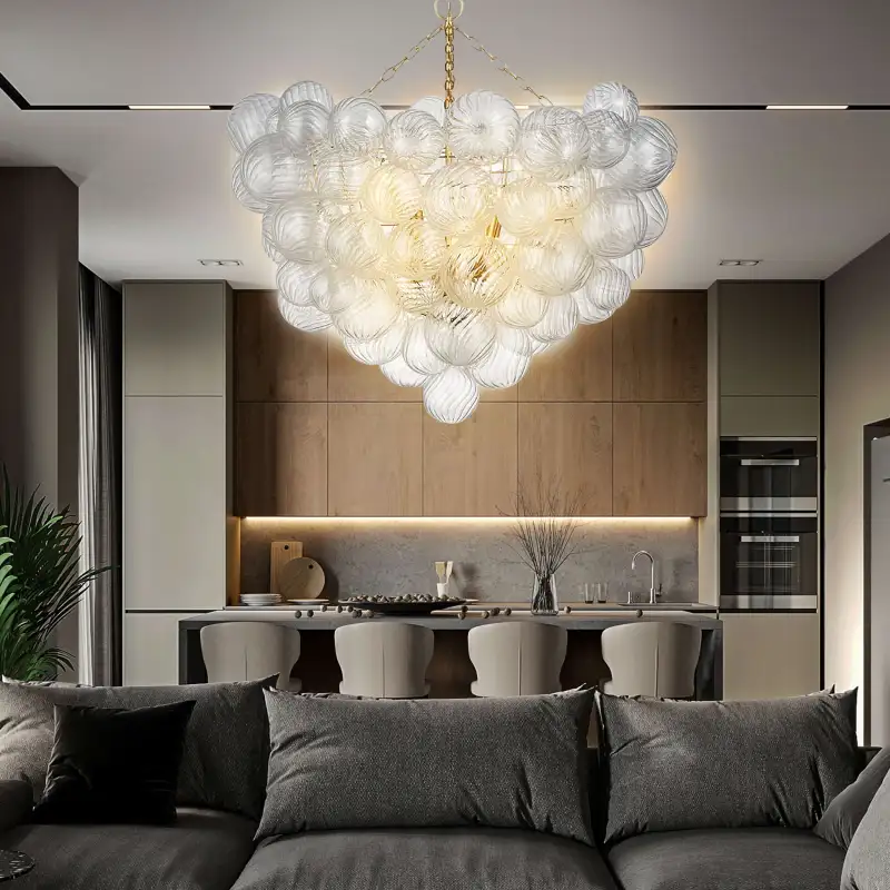 Modern Bubbles Chandelier Blown Glass Chandelier