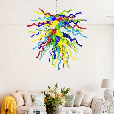 Chihuly Glass Chandelier Hand Blown Chandelier(Multi Colors) 02