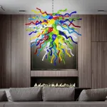 Chihuly Glass Chandelier Hand Blown Chandelier(Multi Colors)