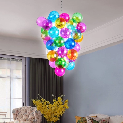 Glass Bubble Chandelier Chihuly Style Chandelier(Colorful) 02