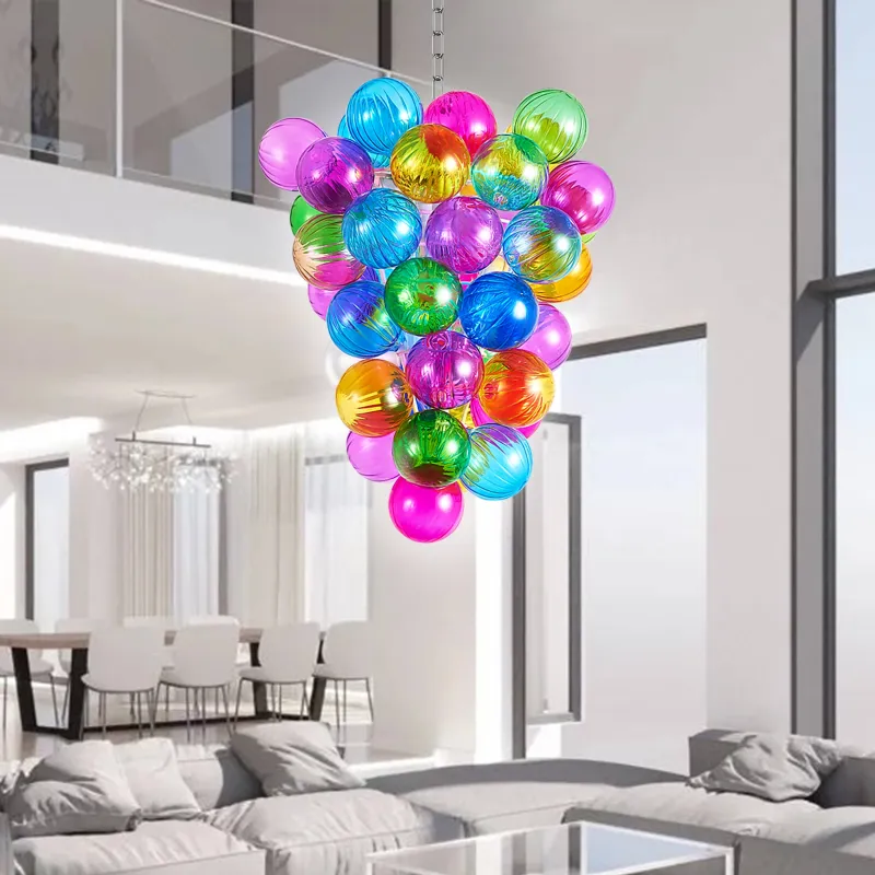 Glass Bubble Chandelier Chihuly Style Chandelier(Colorful)