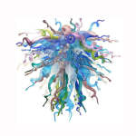 Hand Blown Glass Chandelier Chihuly Style Chandelier For Sale (Colorful)