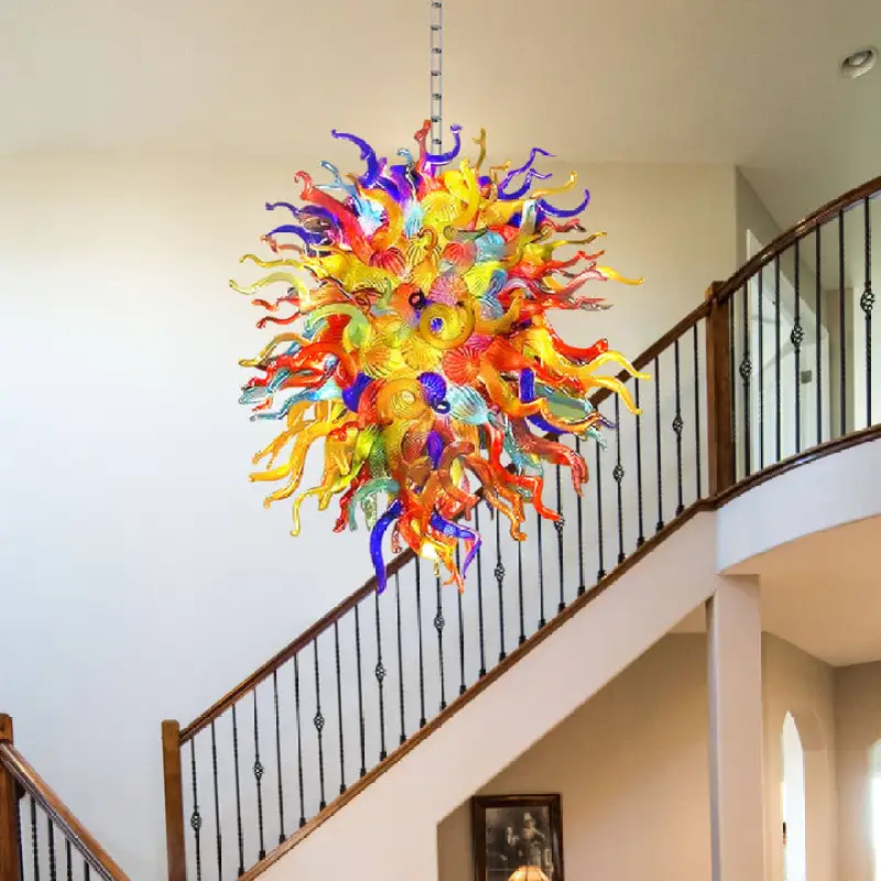 Large Modern Chandeliers For High Ceilings Chihuly Style Chandelier (Multi Colors)