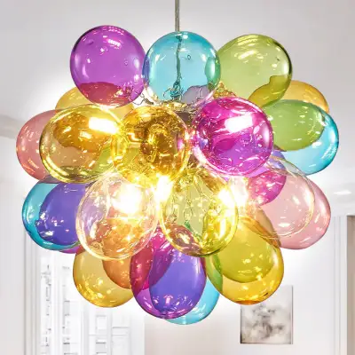 Colorful Glass Bubbles Chandelier Hand Blown Chandelier 01