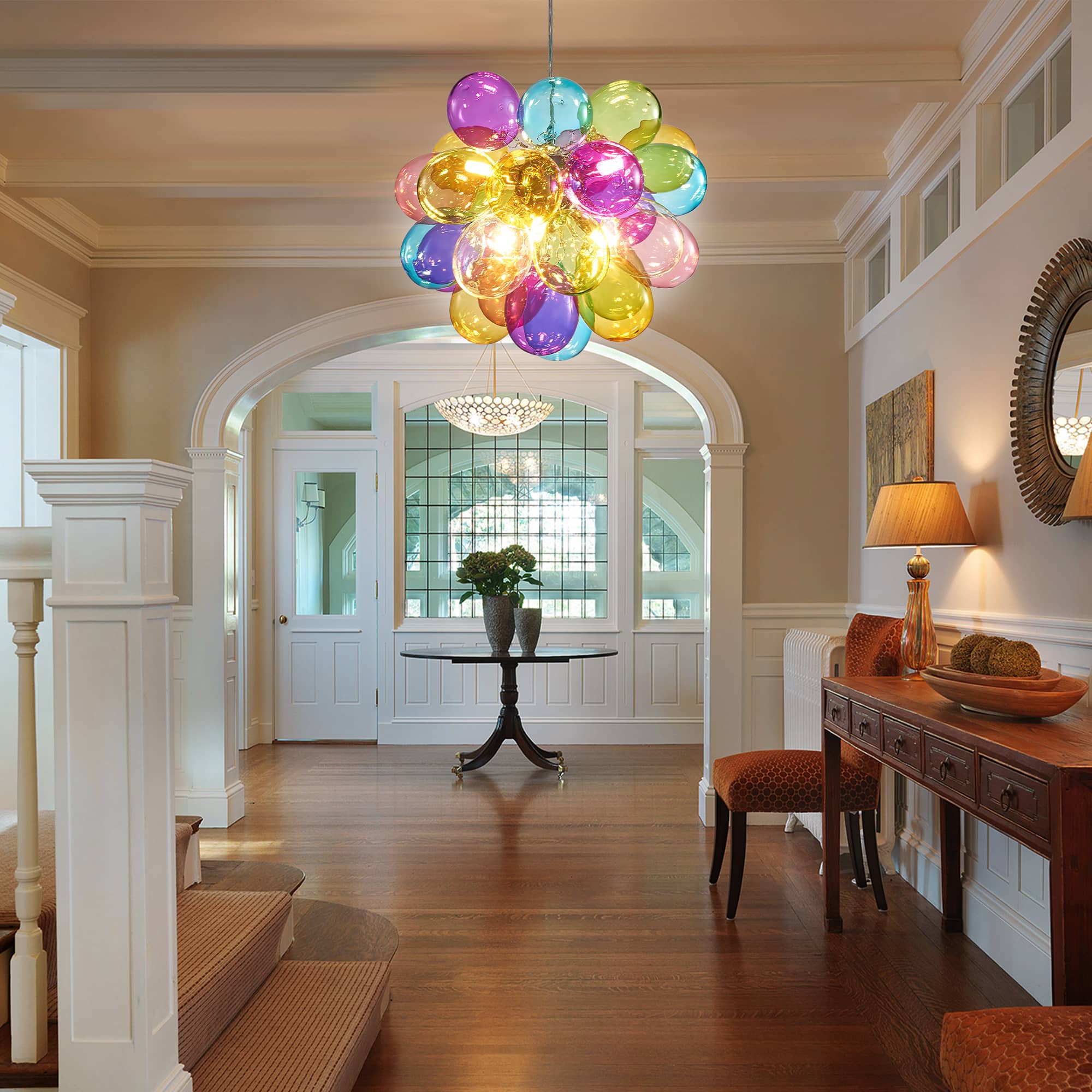 Colorful Glass Bubbles Chandelier Hand Blown Chandelier