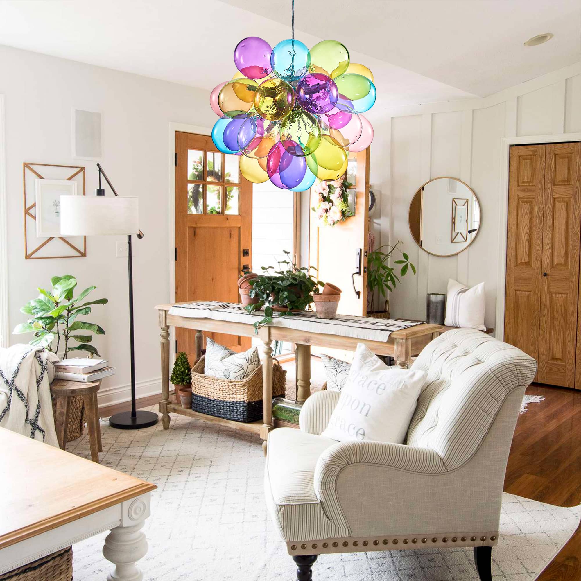 Colorful Glass Bubbles Chandelier Hand Blown Chandelier