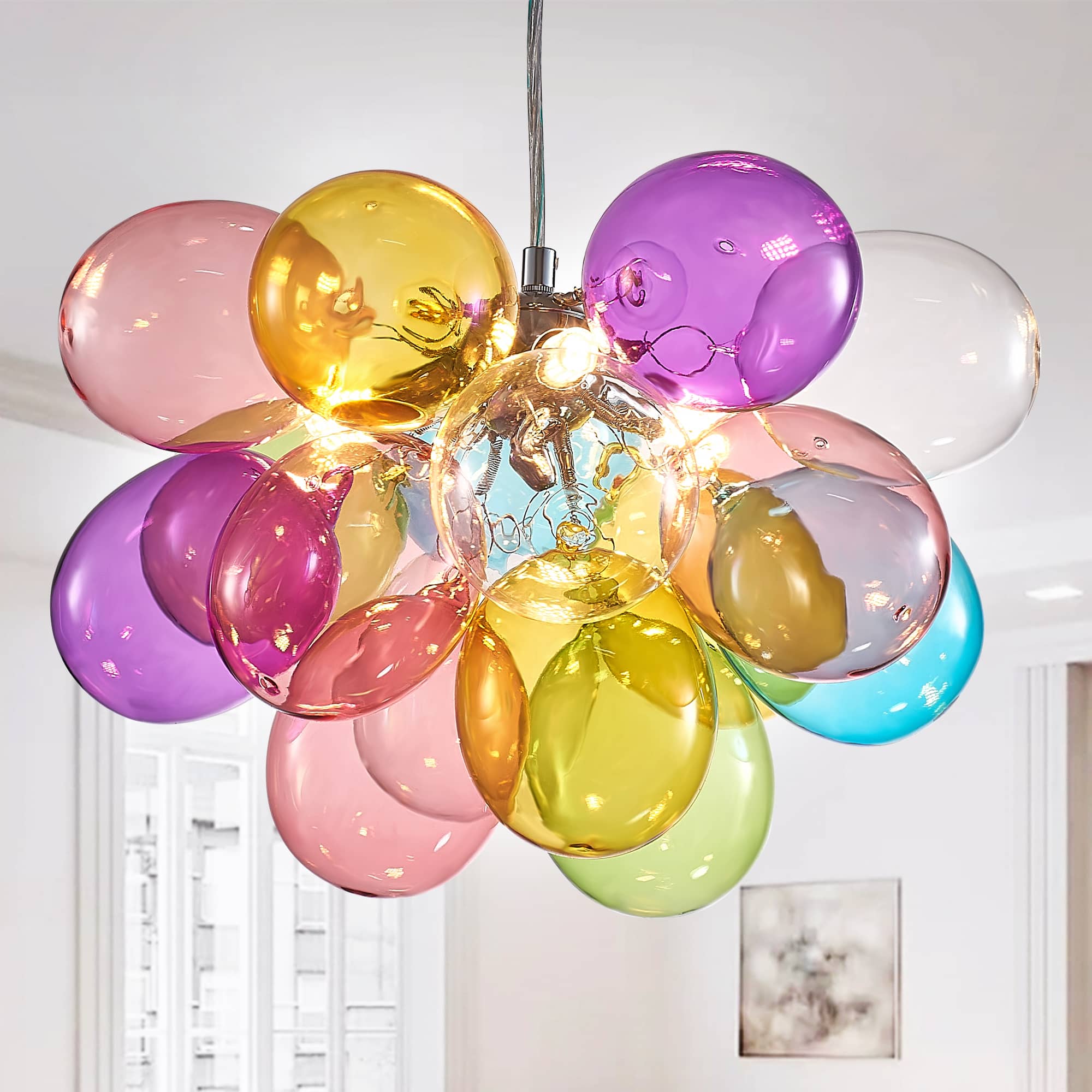 Colorful Glass Bubbles Chandelier Hand Blown Chandelier