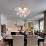 Bubble Glass Ceiling Light Clear Ribbed Balls