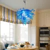 Chihuly Style Chandelier Murano Glass Light Pendant (Blue And White Color)