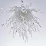 Hand Blown Glass Chandelier Chihuly Style Chandelier For Sale (clear)