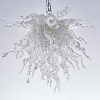 Hand Blown Glass Chandelier Chihuly Style Chandelier For Sale (clear) 01