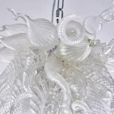 Hand Blown Glass Chandelier Chihuly Style Chandelier For Sale (clear) 02