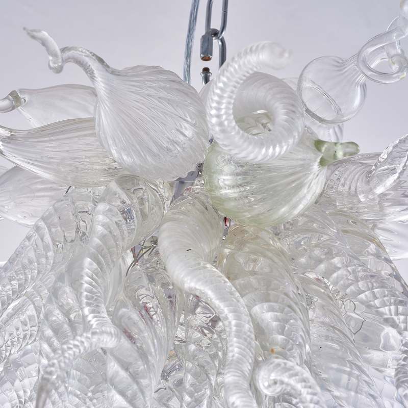 Hand Blown Glass Chandelier Chihuly Style Chandelier For Sale (clear)