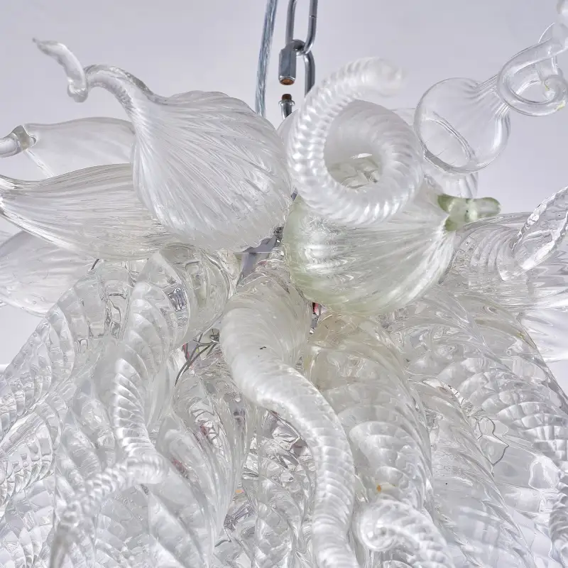 Hand Blown Glass Chandelier Chihuly Style Chandelier For Sale (clear)
