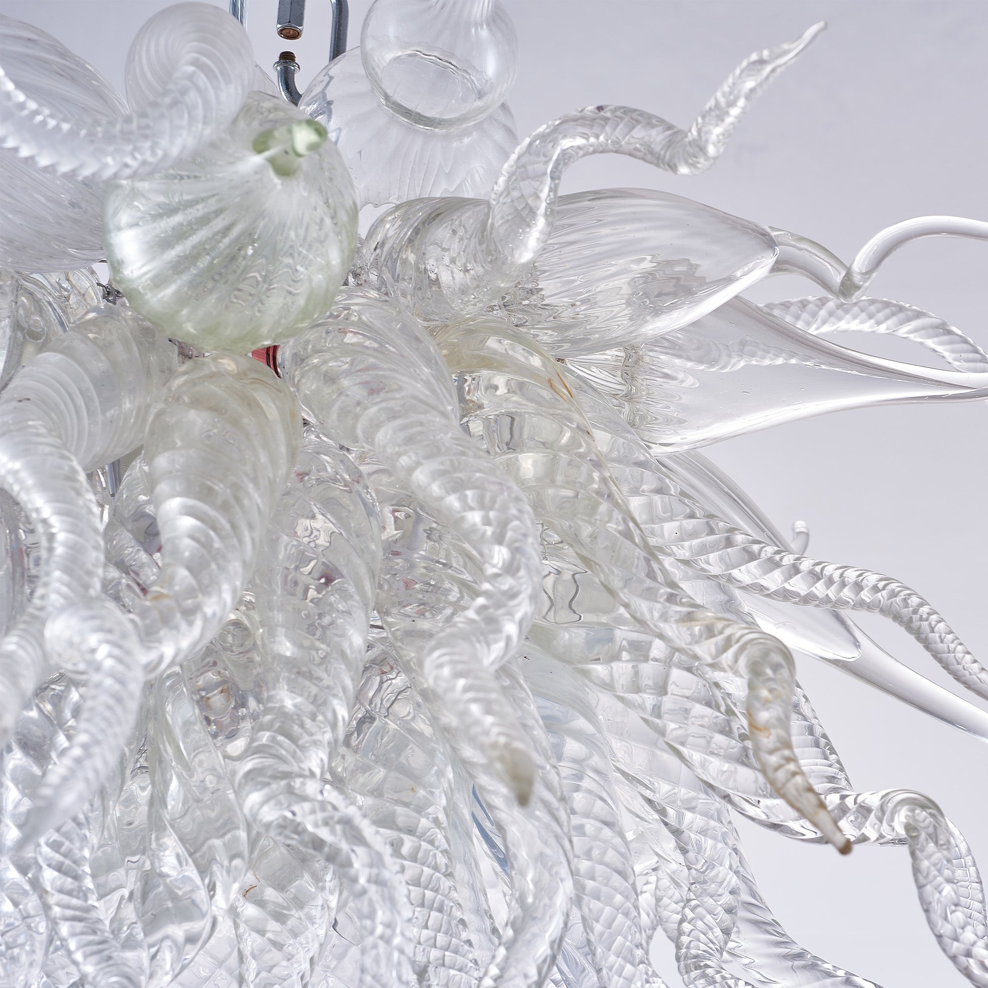 Hand Blown Glass Chandelier Chihuly Style Chandelier For Sale (clear)