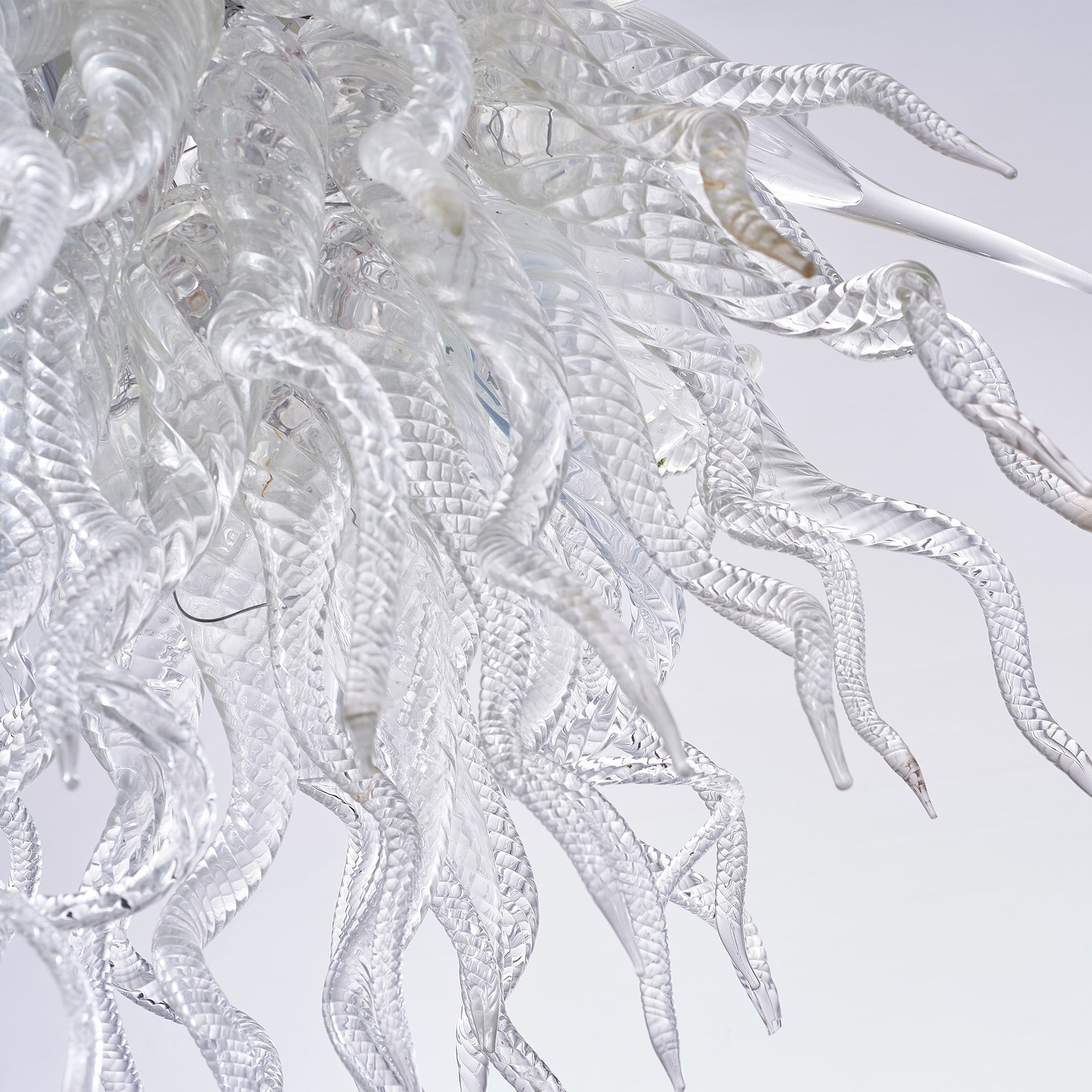 Hand Blown Glass Chandelier Chihuly Style Chandelier For Sale (clear)