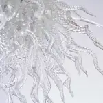 Hand Blown Glass Chandelier Chihuly Style Chandelier For Sale (clear)
